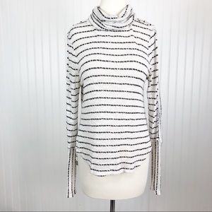 Gypsies & Moondust White Knit Cowl Neck Sweater M
